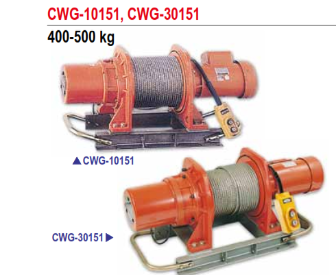Tời Cáp Điện COMEUP Đài Loan Loại 400-500KG CWG-10151, CWG-30151